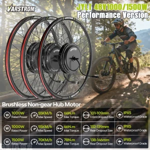 Varstrom 48V1500W 1000W Front Rear Hub Motor Ebike Motor Kit 26" 27.5" 700C 28" Electric Bike Conversion Kit